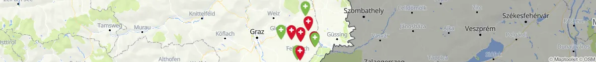 Kartenansicht für Apotheken-Notdienste in der Nähe von Großwilfersdorf (Hartberg-Fürstenfeld, Steiermark)